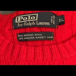 Men’s XL Polo cable knit wool sweater